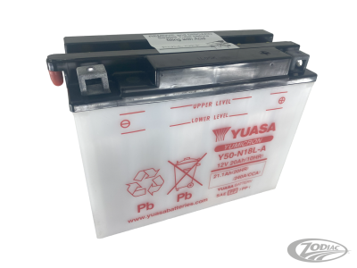 UN-2800 Yuasa Y50N-18-LA without acid, inkl. 7,50 Euro Batteriepfand (DE)