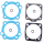 Head gaskets pair Teflon 3-5/8" bore Evo (DE)