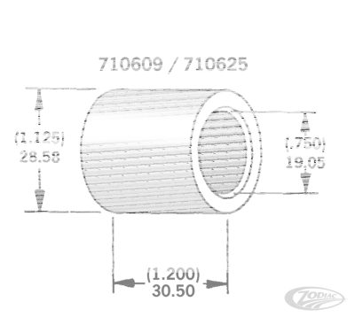 Axle spacer zinc plated #41592-79 (DE)