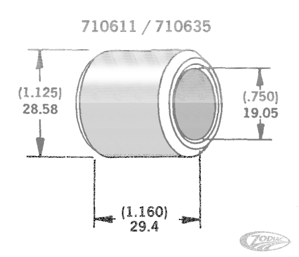 Axle spacer zinc plated #41591-81 (DE)