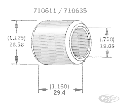Axle spacer zinc plated #41591-81 (DE)