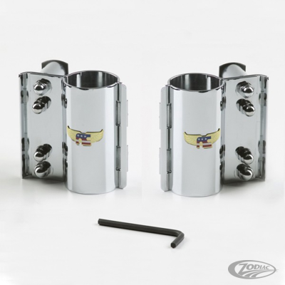 Mounting kit complete Chrome Wide Glide (DE)