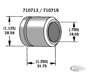 Axle spacer zinc plated #40915-94 (DE)