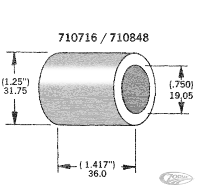 Axle spacer zinc plated #41591-90 (DE)