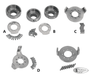 Steer stop stainless XL, FXD, FXR models (DE)
