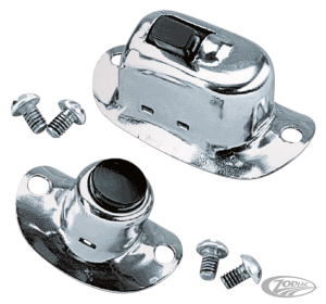 Chrome handlebar horn switch, pre-wired (DE)