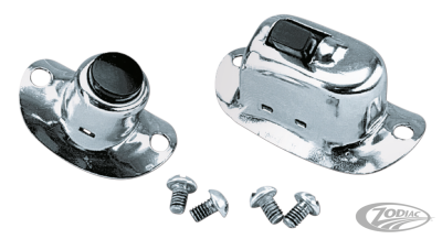 Chrome handlebar horn switch, pre-wired (DE)