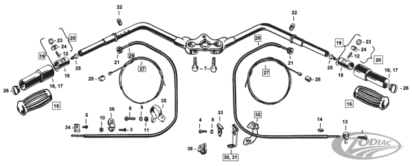 Handlebar Buckhorn offset Black (DE)