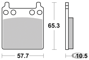 SBS HF Brake pads PM 162x2 - 509HF