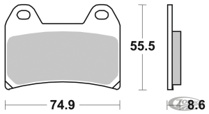SBS Brake pads PM 1-piece RR brake F*ST