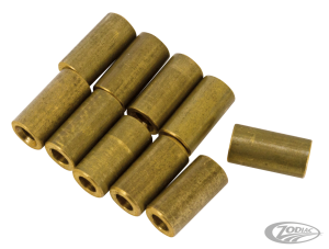 10pck Brass end 250" OD for .125" cable