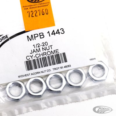 5Pck Jam Nut 1/2-20, UNF (DE)