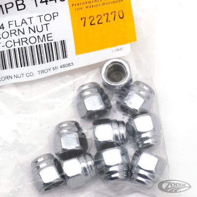 10Pck 3/8-24 Flat Top Acorn Nut (DE)