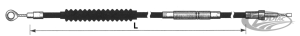 Clear Coated clutch cable FXR87 L=62"