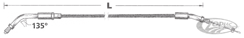Braided CC Idle cable HS40 BT86 LN=44" (DE)