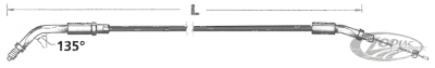 Braided CC Idle cable HS40 BT86 LN=44" (DE)