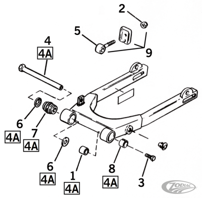 GZP REPLACEMENT SWINGARM BUSHING (DE)