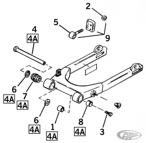 GZP REPLACEMENT SWINGARM BUSHING (DE)