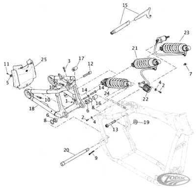 Eastern Swingarm Bearings & Clips (DE)