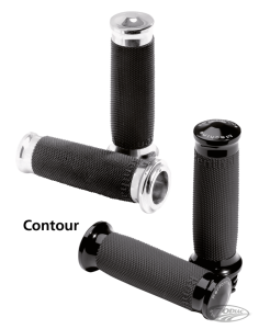 PM Contour renthal wrapped grips, chrome (DE)