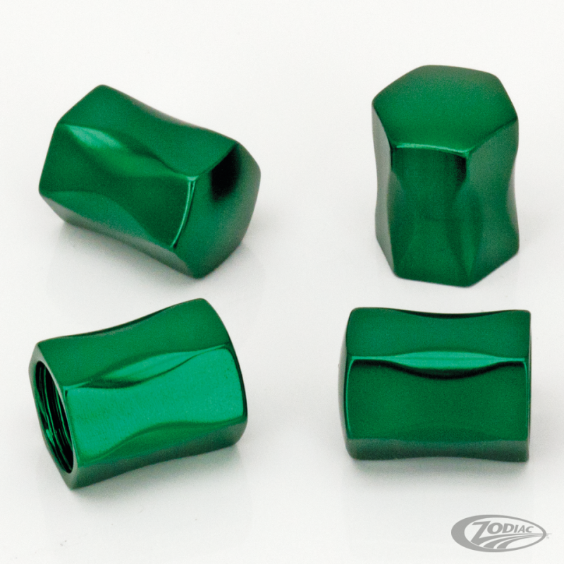 4Pck Nugget Design Valve Stem Cap Green (DE)