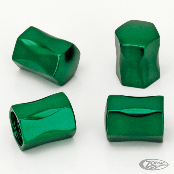 4Pck Nugget Design Valve Stem Cap Green (DE)