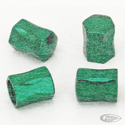 4Pck Nugget Design Valve Stem Cap Green (DE)