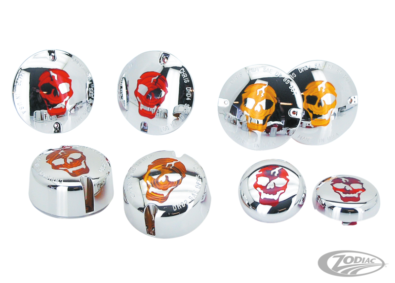 Chrome skull lenses Amber Fr/Rr pop-up s (DE)