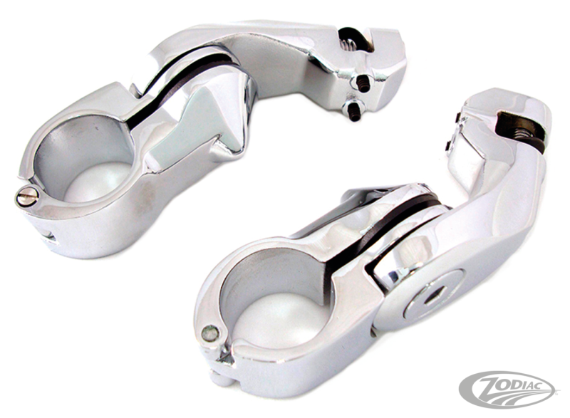 Adj. Peg mounts Angled 2.5" Short Chrome (DE)