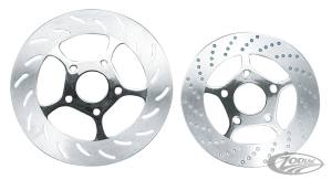 Disc rotor 10" Five spoke slotted Chrome