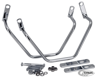 Chrome Saddle Bag Supports FXD06-17