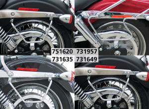 Chrome Saddle Bag Supports FXD06-17