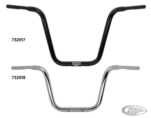 Apehanger 1-1/4" 40cm high 5 hole Black (DE)