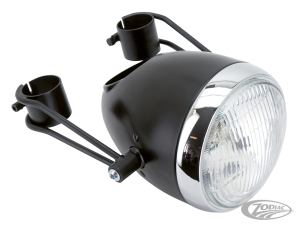 Black Vintage sidemount headlight 5.75"