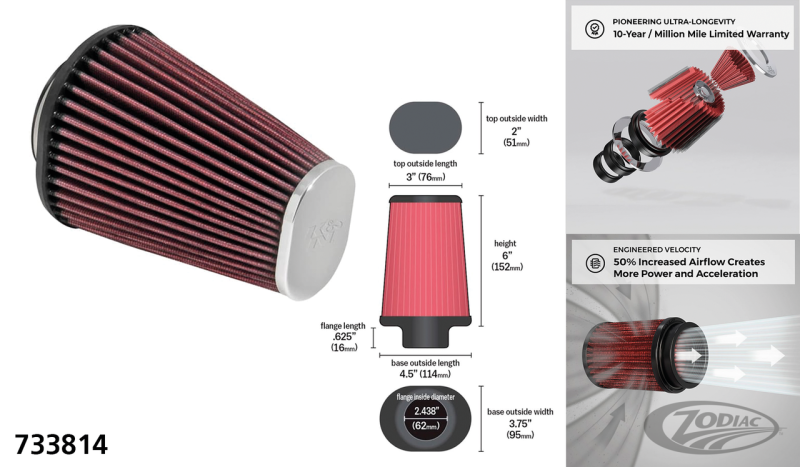 K&N Repl. filter element AirCharger kits (DE)