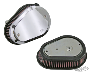 K&N RK series Air cleaner kit, polished (DE)