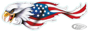 USA eagle left decal 2.75"x8" (DE)
