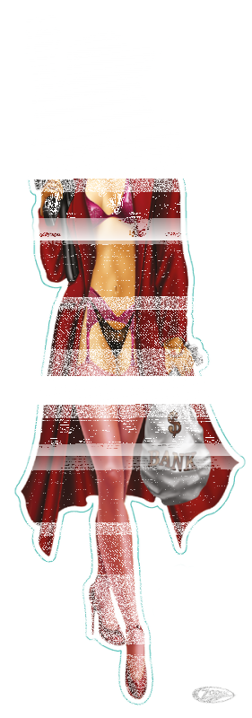Gangster babe decal 2.75"x8.36" (DE)