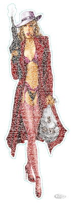 Gangster babe decal 2.75"x8.36" (DE)