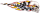 Checkered skull right decal 2.6"x7.53" (DE)