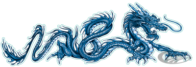 Blue dragon right decal 2.69"x8" (DE)