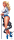 Race girl blue decal 2.75"x8.1" (DE)