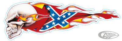 Rebel skull right decal 7 5/8"x2 7/8"