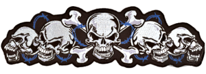 String of Skulls patch 12.25"x3.5" (DE)