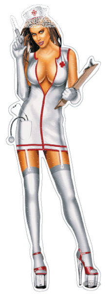 Mini Decal Naughty Nurse (DE)
