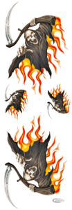 Flaming Reaper decal set