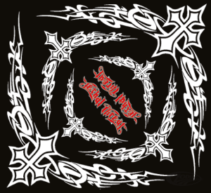 TRIBAL CORNER CROSS LG 11,5"X11,75"