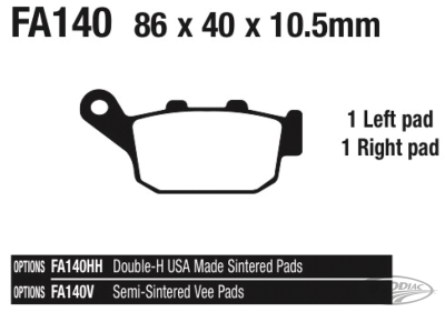 EBC-V Buell RR brake pads (DE)