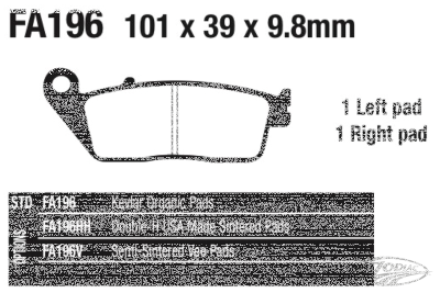 EBC-V Victory 08-up RR brake pads (DE)