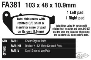 EBC-V Brake pads XL04-13 front